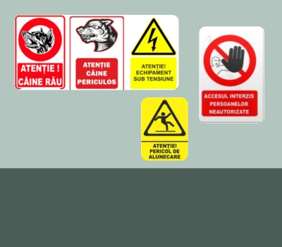 Indicatoare de avertizare și siguranță